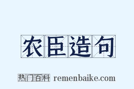 农臣造句是什么意思的图片